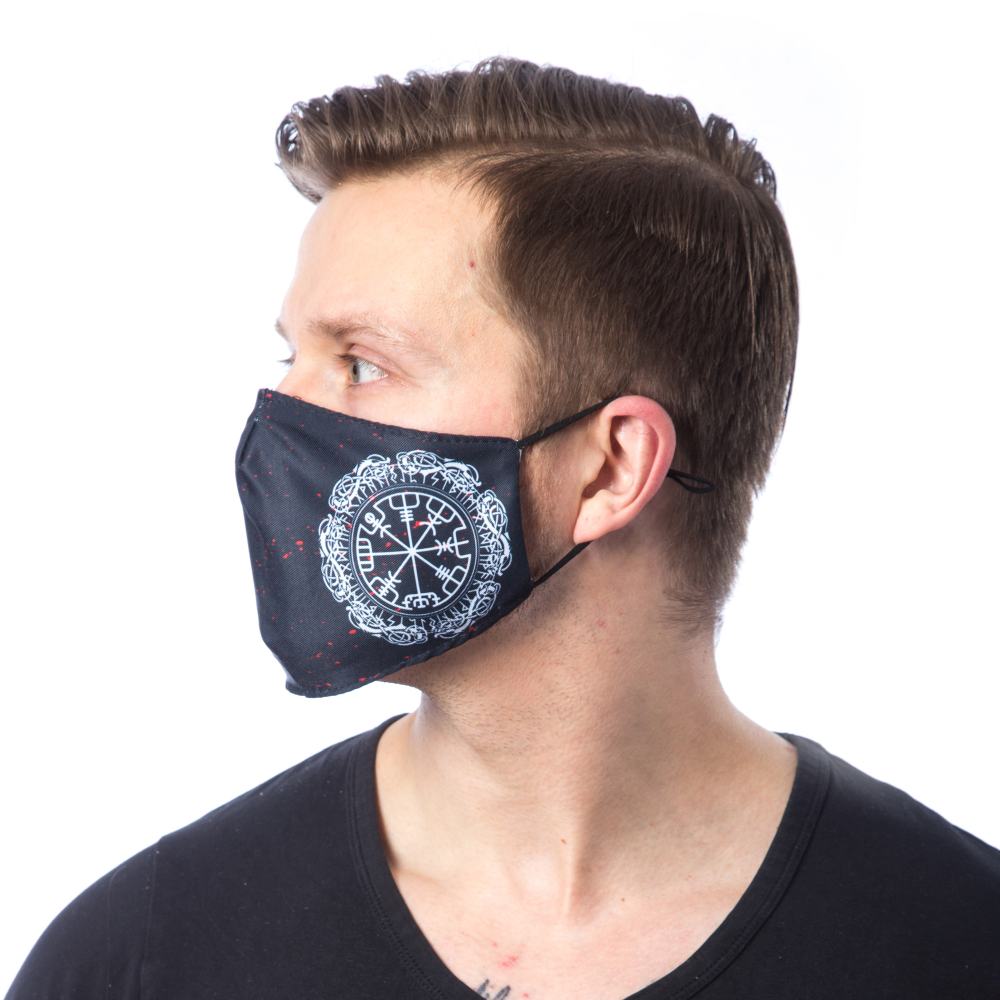 Poizen Industries - VIKING RUNE Masker - Mondkapje - Zwart